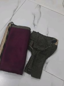 Saree   Blouse Readymade And Very Soft Sare