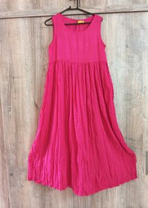 PINK CRINKLE DRESS