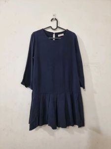 012 Korean Pleated Hem Dress