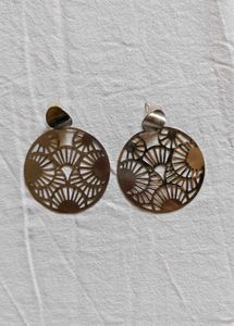 Unique Round Cutout Earrings