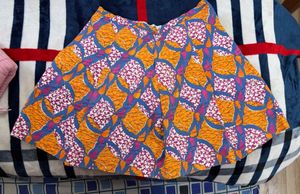 Zara Trafaluc Printed Skater Skirt