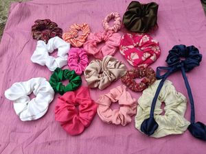 Assorted Satin Scrunchies(Set of 17)