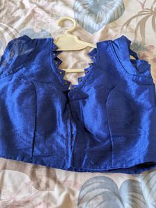 Royal Blue Embellished Blouse