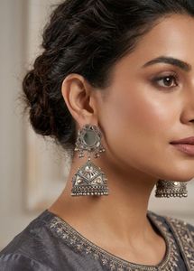 New Exquisite Oxidised Jhumka Earrings