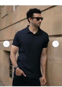 powerlook Men's Textured Polo T-Shirt