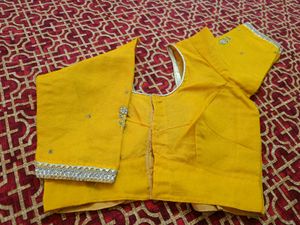 Grey Yellow Organza Saree