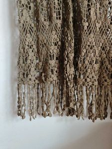 Boho Crochet Maxi Overlay (Olive Green)