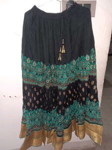 Ethnic Print Long Skirt