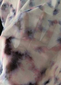 👚🩷 Pastel Abstract Tie-Dye Mesh Top