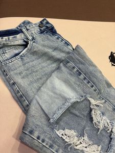 Distressed Light Wash Jeans