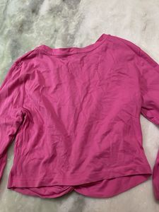 Only Pink Cropped Twist Top