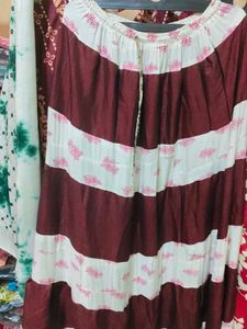 Bohemian Striped Maxi Skirt