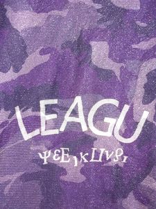 Purple Camouflage Sheer Top Layered