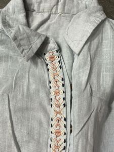 Light Blue Embroidered Shirt