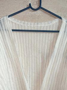 White Knit Cardigan Winter Shrug