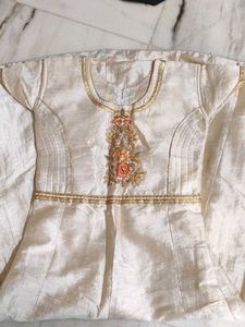 Elegant Cream Ethnic Gown
