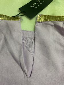 Lavender Top with Gold Detail - Size M