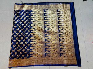 New Banarasi Silk Shalu Saree with blouse piece