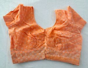 Flower Design Saree With Blouse