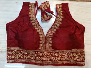 Maroon Embroidered Blouse