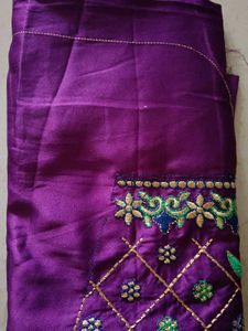 Embroidered Silk Blouse Piece
