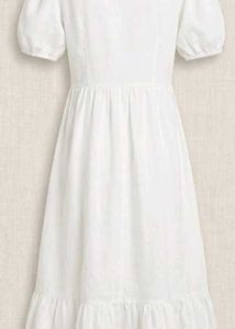 Embroidered White Midi Dress