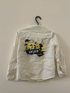 Graphic Print Boys Button-Down Shirt