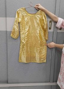 Stunning Gold Sequin Kurta with Sharara