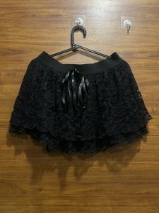 Y2K Lace Mini Skort with Ribbon(NEWME)