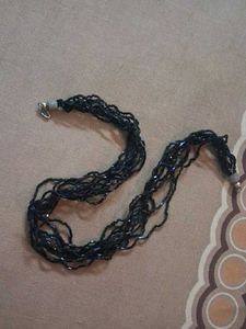 Elegant Black Beaded Necklace