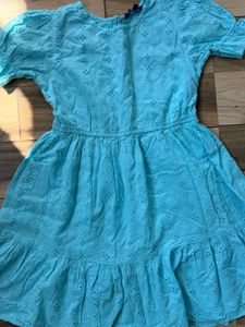 Charming Blue Eyelet Dress