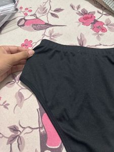 Black High-Waisted Swim Bottoms