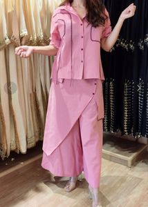 Blush Pink Flap Pant Ribbon Coord Set