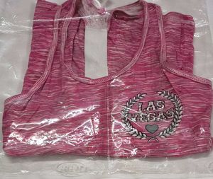 British Girl style Pink Vegas Racerback Tank Top