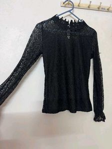 Elegant Black Lace Top