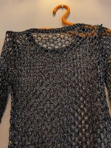 Sparkly Knit Top- mesh