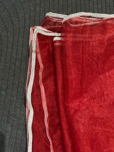 Elegant Red Sheer Dupatta