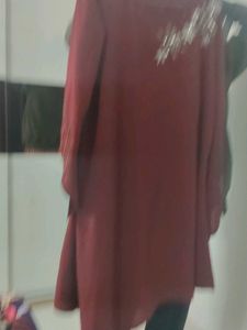 Elegant Maroon Embroidered Tunic