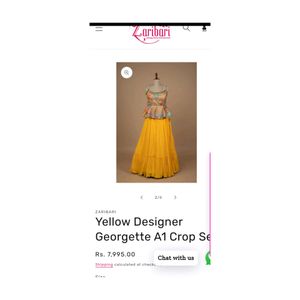 Yellow Lehenga with Peplum Top