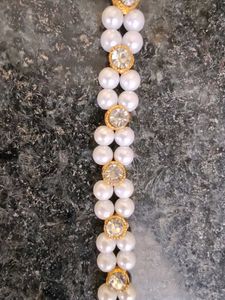 Elegant Pearl &amp; Red Stone Kamarbandh