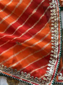 Vibrant Leheriya Saree with Blouse