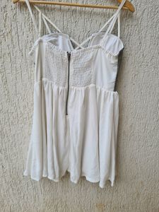 Sequined Skater White Dress