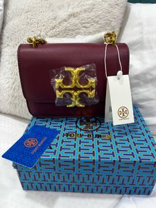 Tory Burch Burgundy Leather Crossbody Bag