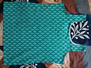 Green Printed Blouse