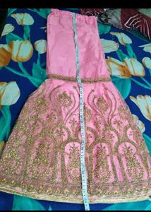Pink Embroidered sharara set