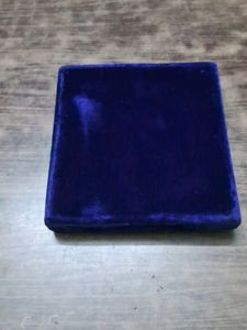 Vintage Blue Velvet Jewelry Box