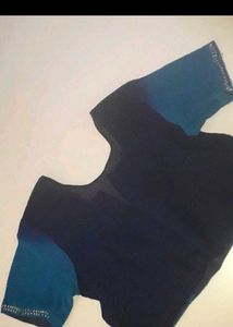 Elegant Blue Ombre Saree with Silver Embellishment