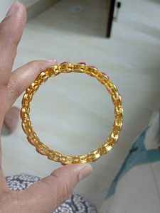 Pink Stone Bangles