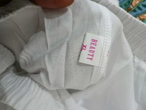 White Cotton Palazzo Pant