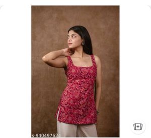 Stylish backless Floral Print Kurti